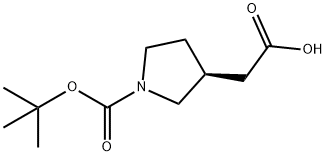 (S)-N-Boc-3-四氢吡咯乙酸 结构式