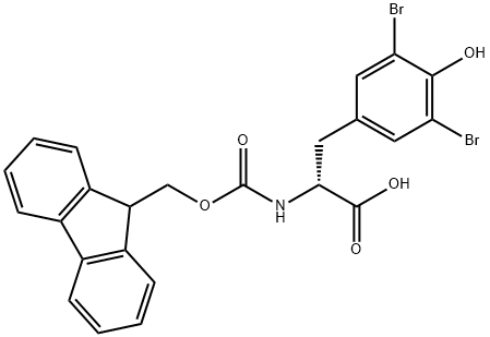 (R)-2 - (((((9H-芴-9-基)甲氧基)羰基)氨基)-3-(3,5-二溴-4-羟苯基)丙 结构式