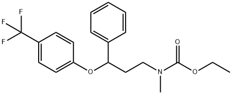 N-甲基-N-[3-苯基-3-(4-三氟甲基苯氧基)丙基]氨基甲酸乙酯 结构式