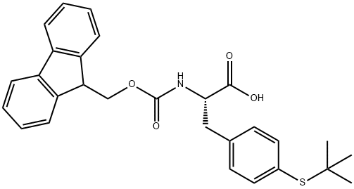 (S)-FMOC-4-TERT-BUTYLTHIOPHENYLALANINE 结构式