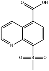 5-Quinolinecarboxylic  acid,  8-(methylsulfonyl)- 结构式