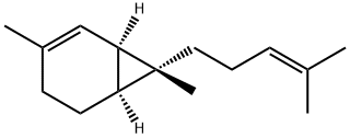 (1R,6S,7R)-3,7-Dimethyl-7-(4-methyl-3-pentenyl)bicyclo[4.1.0]hepta-2-ene 结构式