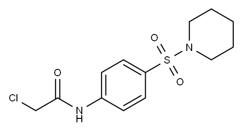 2-氯-N-[4-(哌啶-1-磺酰基)-苯基]-乙酰胺 结构式