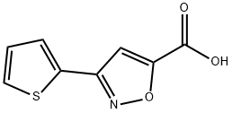 3-(2-Thienyl)-5-isoxazolecarboxylic Acid 结构式