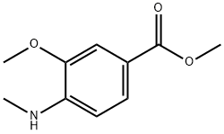 Benzoic acid, 3-methoxy-4-(methylamino)-, methyl ester (9CI) 结构式
