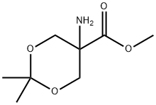 1,3-Dioxane-5-carboxylicacid,5-amino-2,2-dimethyl-,methylester(9CI) 结构式