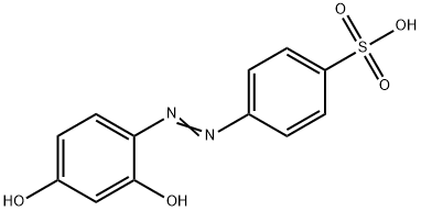 4-[(2,4-dihydroxyphenyl)azo]benzenesulphonic acid 结构式