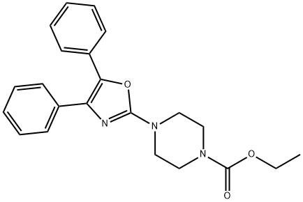 4-(4,5-Diphenyl-2-oxazolyl)-1-piperazinecarboxylic acid ethyl ester 结构式