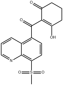 2-Cyclohexen-1-one,  3-hydroxy-2-[[8-(methylsulfonyl)-5-quinolinyl]carbonyl]- 结构式