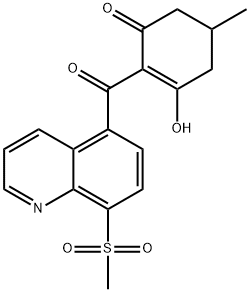 2-Cyclohexen-1-one,  3-hydroxy-5-methyl-2-[[8-(methylsulfonyl)-5-quinolinyl]carbonyl]- 结构式