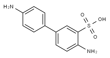 4,4'-DIAMINO[1,1'-BIPHENYL]-3-SULPHONIC ACID 结构式
