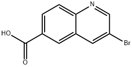 3-溴喹啉-6-羧酸 结构式