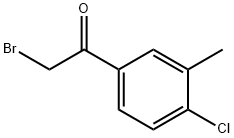 2-溴-1-(4-氯-3-甲基苯基)乙酮 结构式