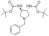 (R,R)-N-BENZYL-3,4-TRANS-(N-BOC)-DIAMINOPYRROLIDINE 结构式