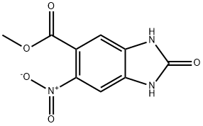 Methyl 6-nitro-2-oxo-2,3-dihydro-1H-1,3-benzodiazole-5-carboxylate 结构式