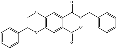 4-(苄氧基)-5-甲氧基-2-硝基苯甲酸苄酯 结构式