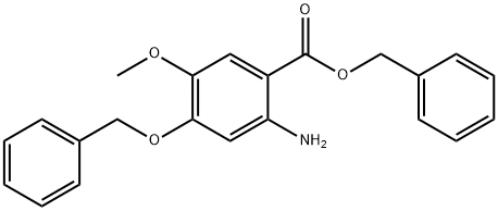 2-氨基-4-(苄氧基)-5-甲氧基苯甲酸苄酯 结构式