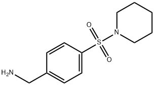 (4-(哌啶-1-基磺酰基)苯基)甲胺 结构式