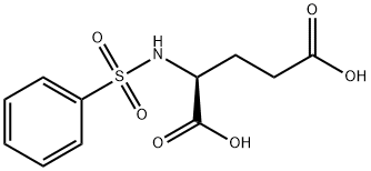 (-)-N-(苯磺酰)谷氨酸 结构式