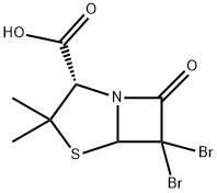 (2S)-6,6-dibromo-3,3-dimethyl-7-oxo-4-thia-1-aza-bicyclo[3.2.0]heptane-2-carboxylic acid 结构式