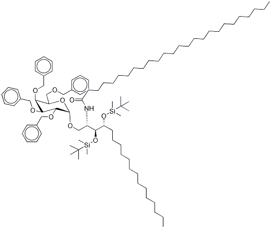 1-(2,3,4,6-Tetrakis-O-benzyl)-2,3-bis(tert-butyldimethylsilyloxy) KRN7000 结构式