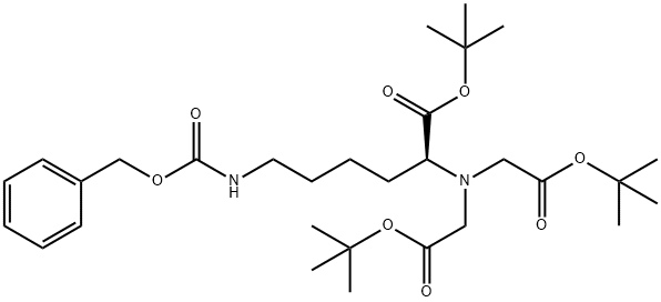 N2,N2-Bis[2-(1,1-diMethylethoxy)-2-oxoethyl]-N6-[(phenylMethoxy)carbonyl]-L-lysine 1,1-DiMethylethyl Ester 结构式