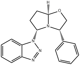 (3S,5R,7AR)-5-(BENZOTRIAZOL-1-YL)-3-PHENYL[2,1-B]OXAZOLOPYRROLIDINE 结构式