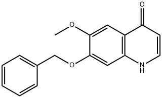 7-苄氧基-6-甲氧基-1H-喹啉-4-酮 结构式