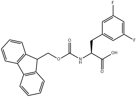 FMOC-3,5-二氟-L-苯丙氨酸 结构式