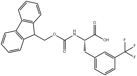 FMOC-L-3-三氟甲基苯丙氨酸 结构式