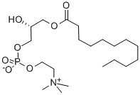 1-LAUROYL-2-HYDROXY-SN-GLYCERO-3-PHOSPHOCHOLINE 结构式