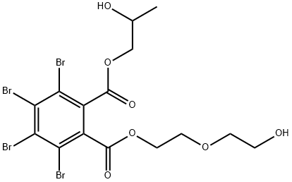 四溴苯二甲酸-2-(2-羟基乙氧基化)乙基-2-羟基丙基酯 结构式