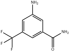 3-氨基-5-(三氟甲基)苯甲酰胺 结构式