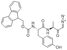 FMOC-TYR-ALA-DIAZOMETHYLKETONE 结构式