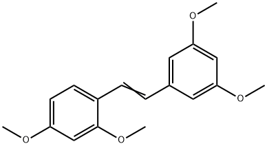 (E)-1-(3,5-二甲氧基苯乙烯基)-2,4-二甲氧基苯 结构式