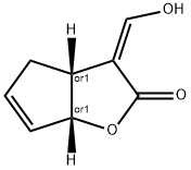 2H-Cyclopenta[b]furan-2-one, 3,3a,4,6a-tetrahydro-3-(hydroxymethylene)-, (3Z,3aalpha,6aalpha)- (9CI) 结构式