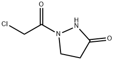 3-Pyrazolidinone, 1-(chloroacetyl)- (9CI) 结构式