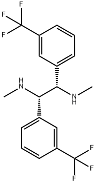 (1S,2S)-(-)-N,N′-二甲基-1,2-双[3-(三氟甲基)苯基]乙二胺 结构式