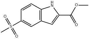 甲基 5-甲基磺基吲哚-2-甲酯 结构式