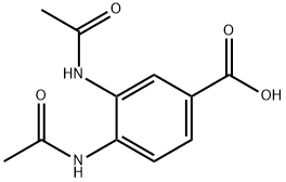 3,4-双(乙酰氨基)苯甲酸 结构式