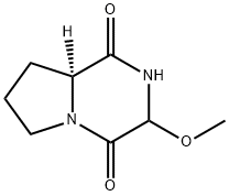 Pyrrolo[1,2-a]pyrazine-1,4-dione, hexahydro-3-methoxy-, (8aS)- (9CI) 结构式