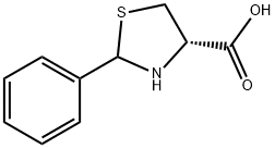 (4S,2R,S)-2-PHENYLTHIAZOLIDINE-4-CARBOXYLIC ACID 结构式