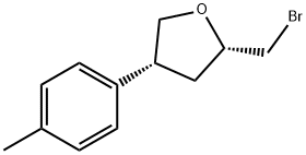 (2S,4R)-2-(溴甲基)-4-(对甲苯基)四氢呋喃 结构式