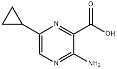 Pyrazinecarboxylic acid, 3-amino-6-cyclopropyl- (7CI,8CI) 结构式