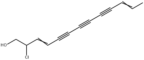 2-chloro-3,11-tridecadiene-5,7,9-triyn-1-ol 结构式