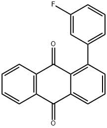 1-(3-Fluorophenyl)-9,10-anthraquinone 结构式