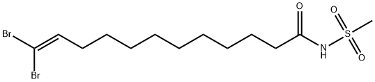 12,12-DIBROMO-N-(METHYLSULFONYL)-11-DODECENAMIDE 结构式