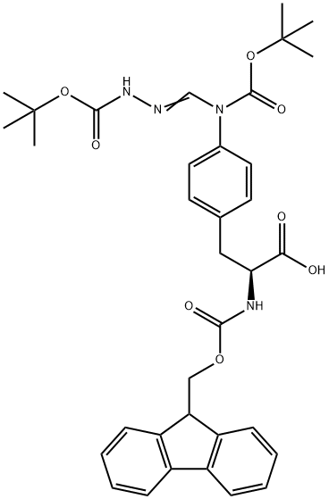 (S)-FMOC-(4-PMC-GYANIDINO)-PHENYLALANINE 结构式