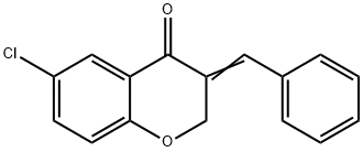 (E)-3-BENZYLIDENE-6-CHLOROCHROMAN-4-ONE 结构式