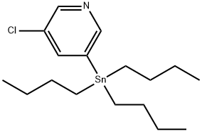 3-氯-5-(三丁基锡烷基)吡啶 结构式